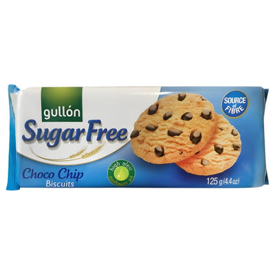 Gullon Choco Chip Biscuits Sugar Free 125g offers tasty sugar free chocolate chip cookies—ideal for healthy snacking.