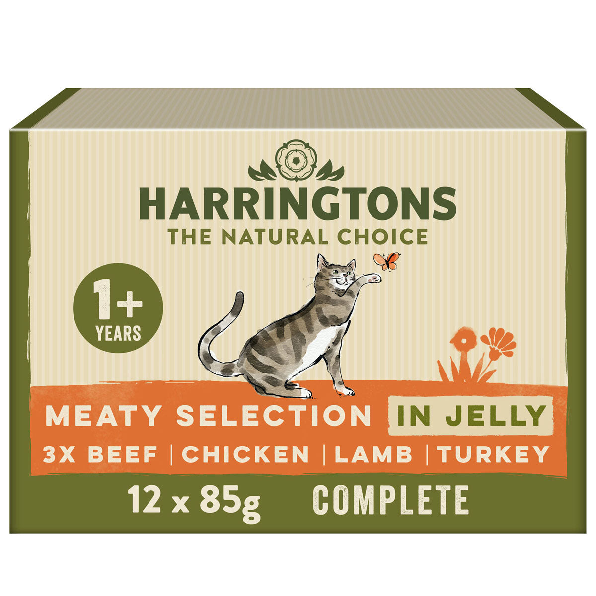 Harringtons - Grain Free Wet Cat Food Meat in Jelly - 12 x 85g selection