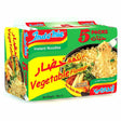 Indomie - Vegetable Flavoured Instant Noodles 5 x 75g pack features English and Arabic packaging plus a tasty image of cooked vegetable noodles.