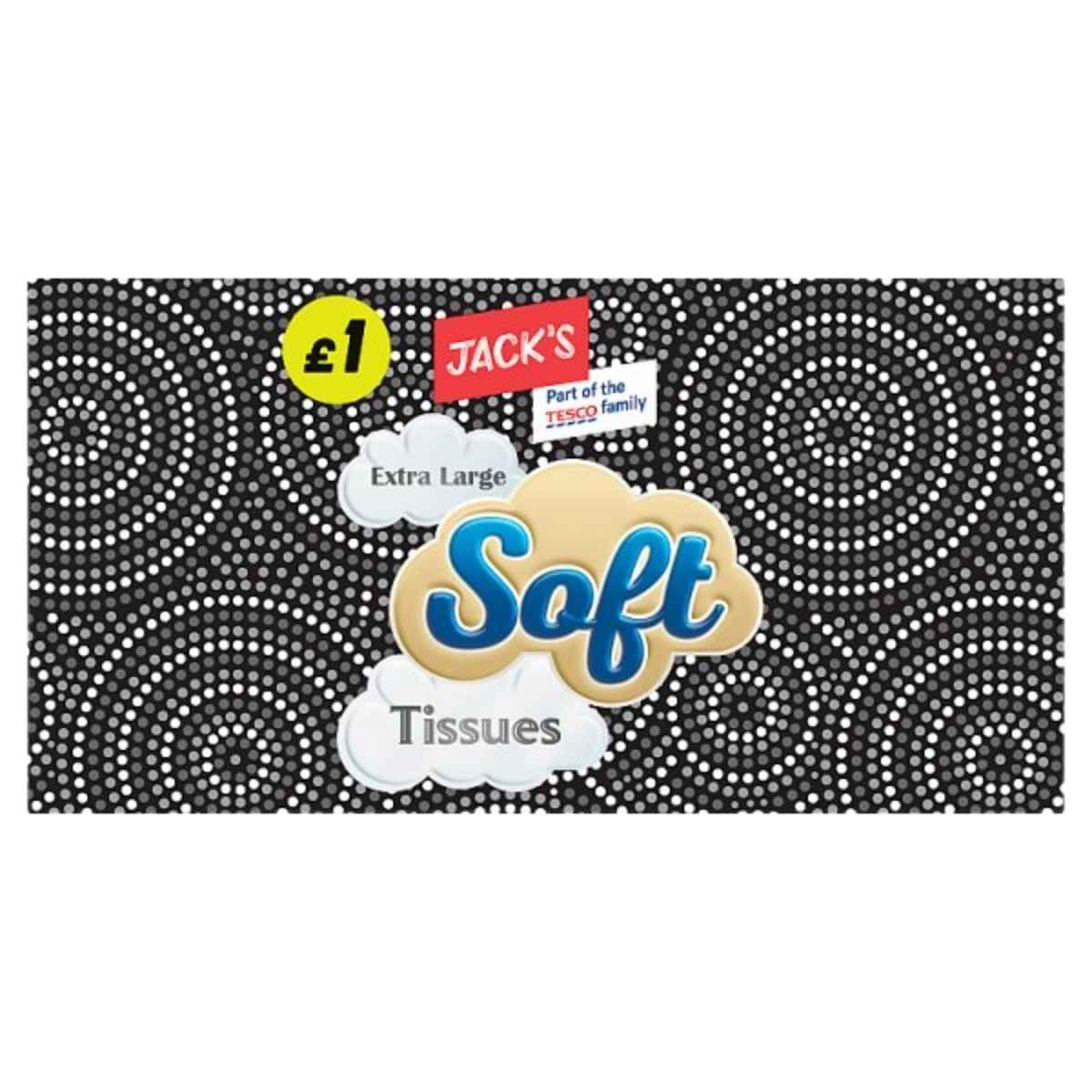 Pack of Jack's Extra Large Soft Tissues with visible branding on a white background