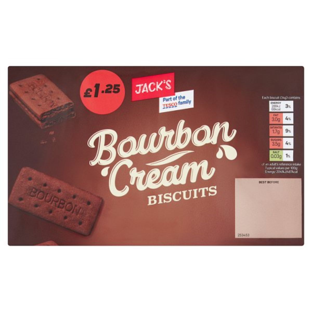 Jacks - Bourbon Cream Biscuits - 400g's