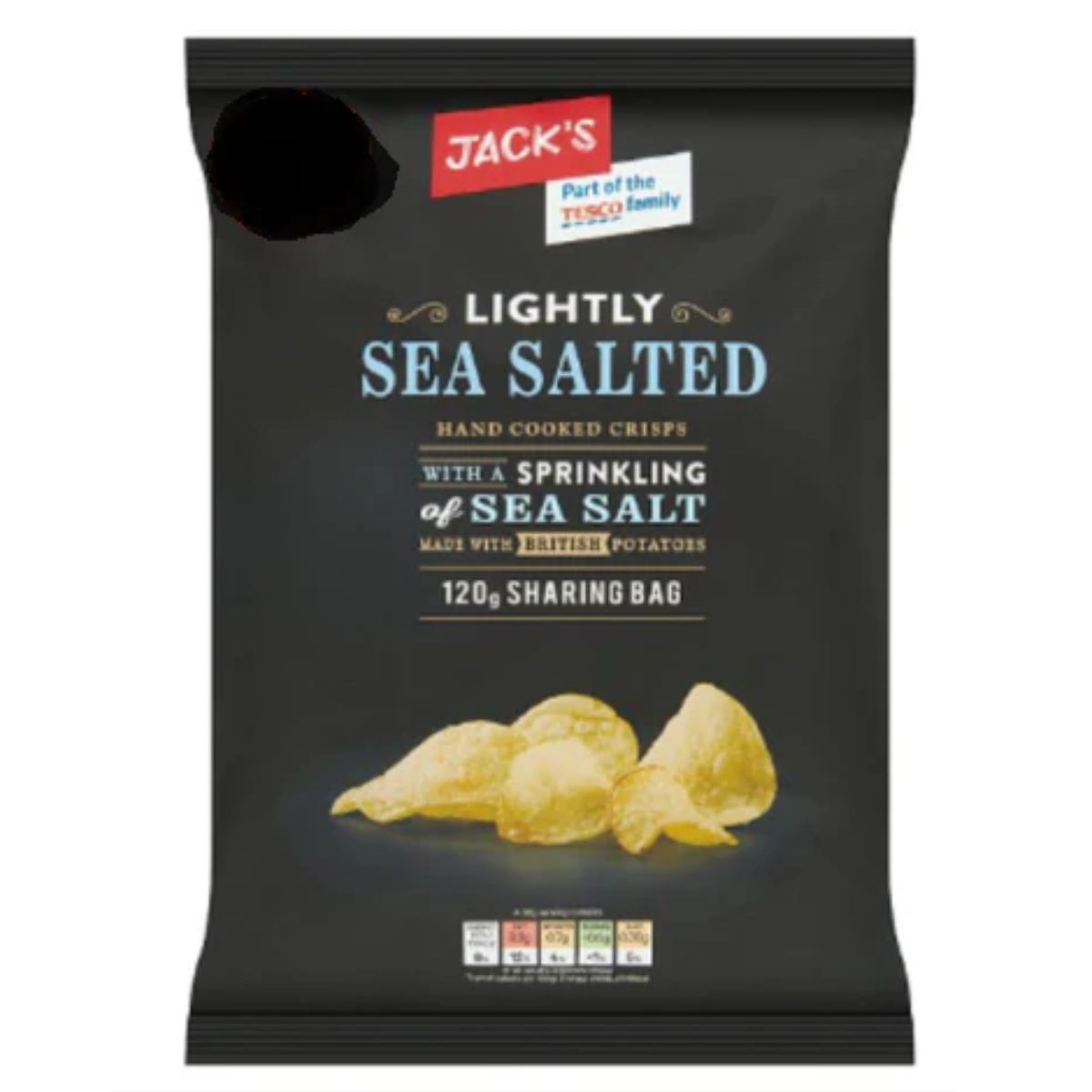 Jacks - Lightly Sea Salted Hand Cooked Crisps - 120g