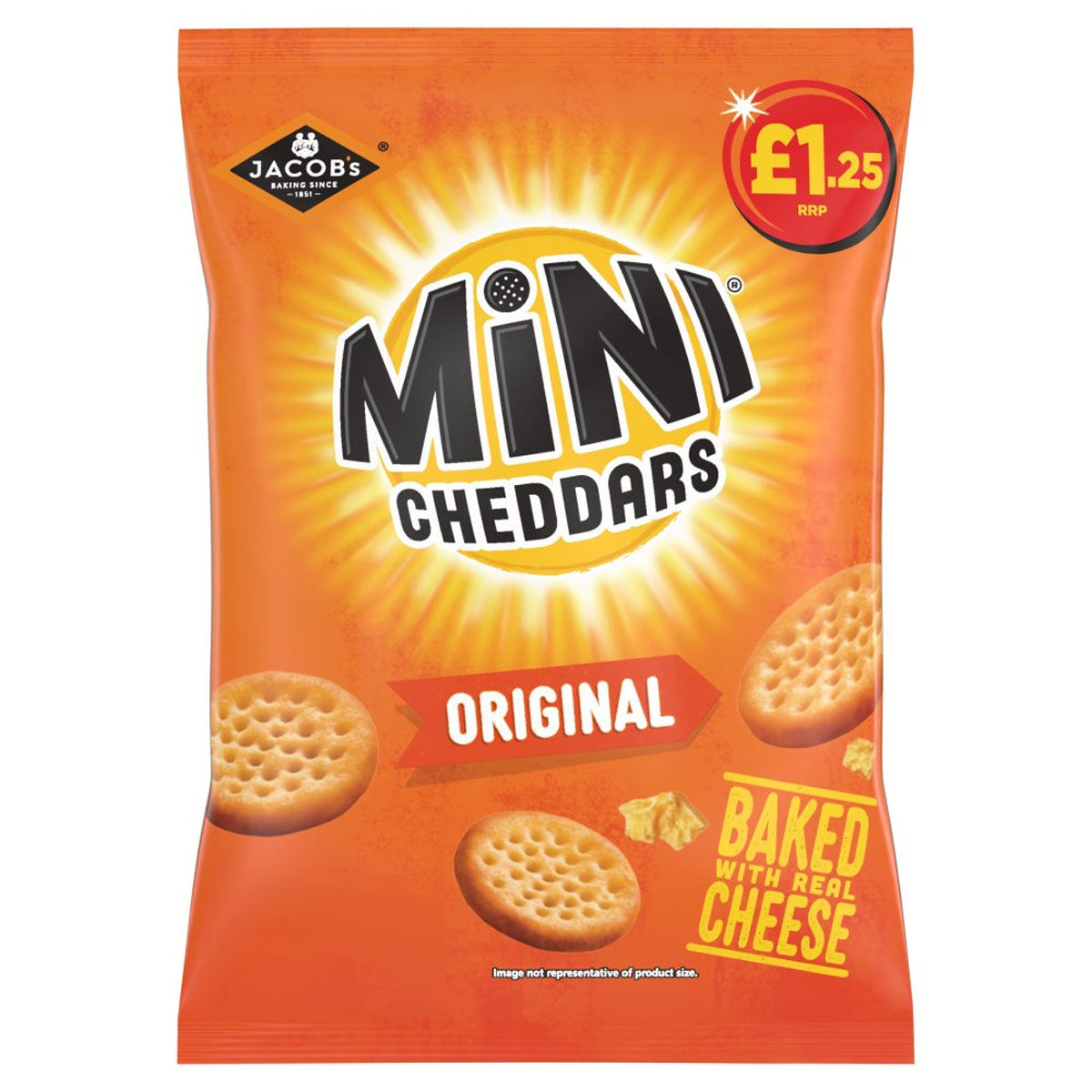 Jacobs - Mini Cheddars Original Snacks - 90g - Continental Food Store