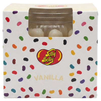 Enjoy the sweet aroma of the Jelly Belly Vanilla Scented Candle (85g) by Jelly Belly—perfect for pairing with vanilla jelly beans to enhance your fragrant experience.