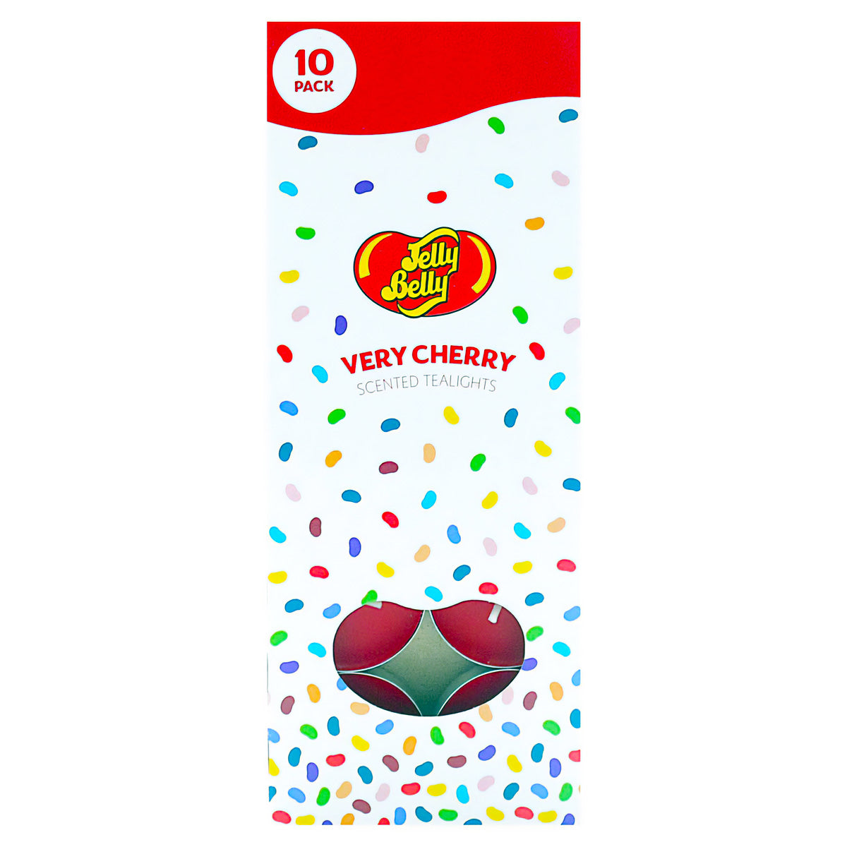 Jelly Belly - Very Cherry Scented Tealight Candles - 10 Pack, very cherry 10 pcs.