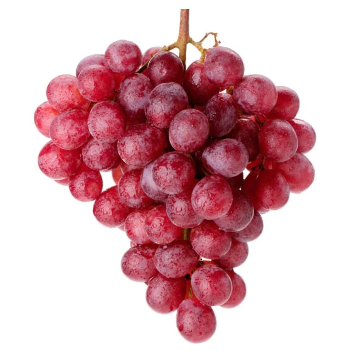 A bunch of Juicy - Red Grapes - 500g on a white background.