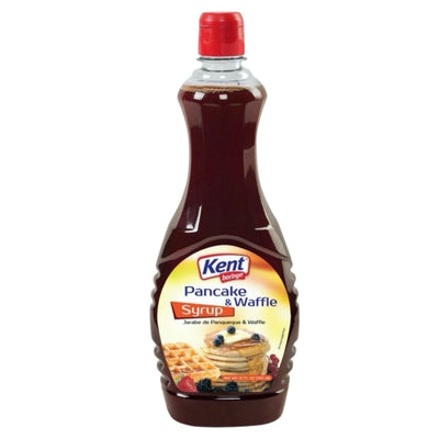 A 355ml bottle of Kent Boringer Pancake and Waffle Syrup—perfect for adding delicious flavor to your breakfast favorites like pancakes and waffles.