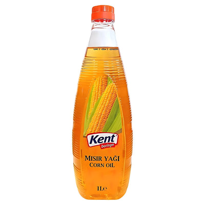 Kent Boringer Corn Oil - 1L features an orange cap and a corn image on its label. Rich in vitamin E, it’s ideal for heart-friendly cooking.