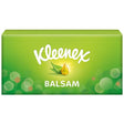 A rectangular green box of Kleenex - Balsam Tissues (64 tissues), featuring a leaf and droplet graphic and the Kleenex brand name in white text on the front.