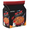A 4-pack of Ko-Lee Korean Spicy Chicken Flavour Noodles (4 x 70g) featuring cooked noodles in a pan and cartoon chicken graphics on the packaging.