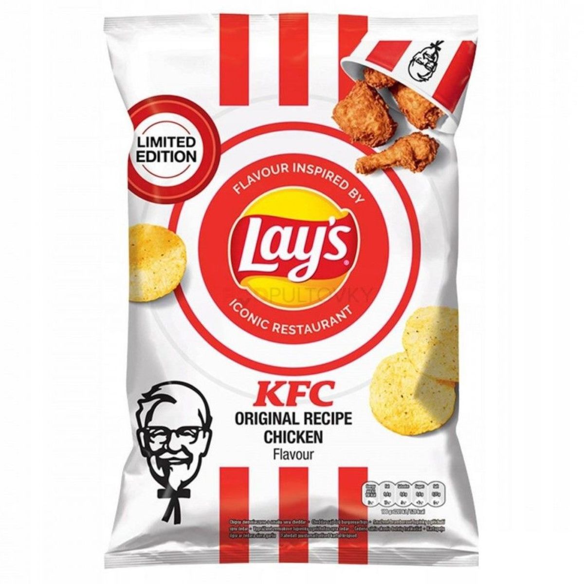 A bag of Lays - KFC Original Recipe Crisps - 150g chips.