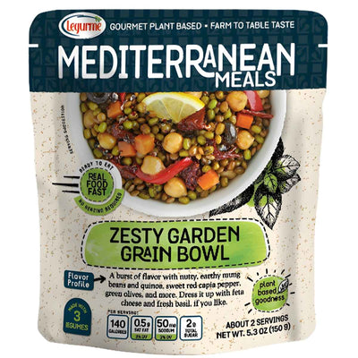 Legume Mediterranean Meals Zesty Garden Grain Bowl package on a white background