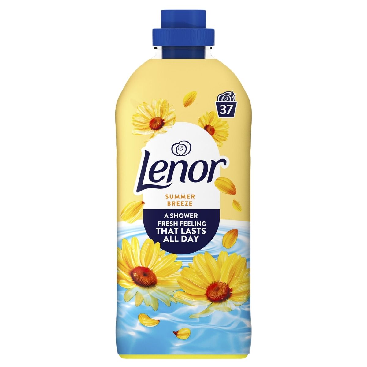 Lenor - Summer Breeze Fabric Conditioner (1.147L, 37 washes) delivers plant-based softness and long-lasting freshness—ideal for fresh sheets every time.