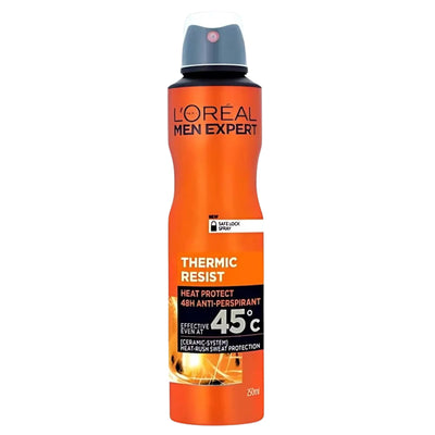 Loreal Men Expert Heat-Rush Protection Anti-Perspirant provides up to 48H protection in a 150ml can.