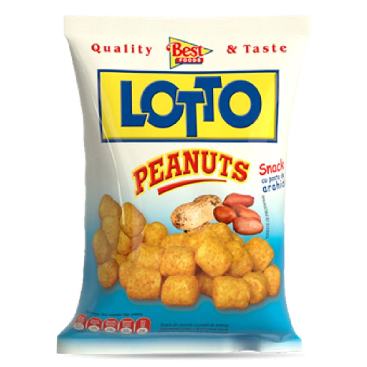 A pack of Lotto - Peanuts - 90g coated peanuts.