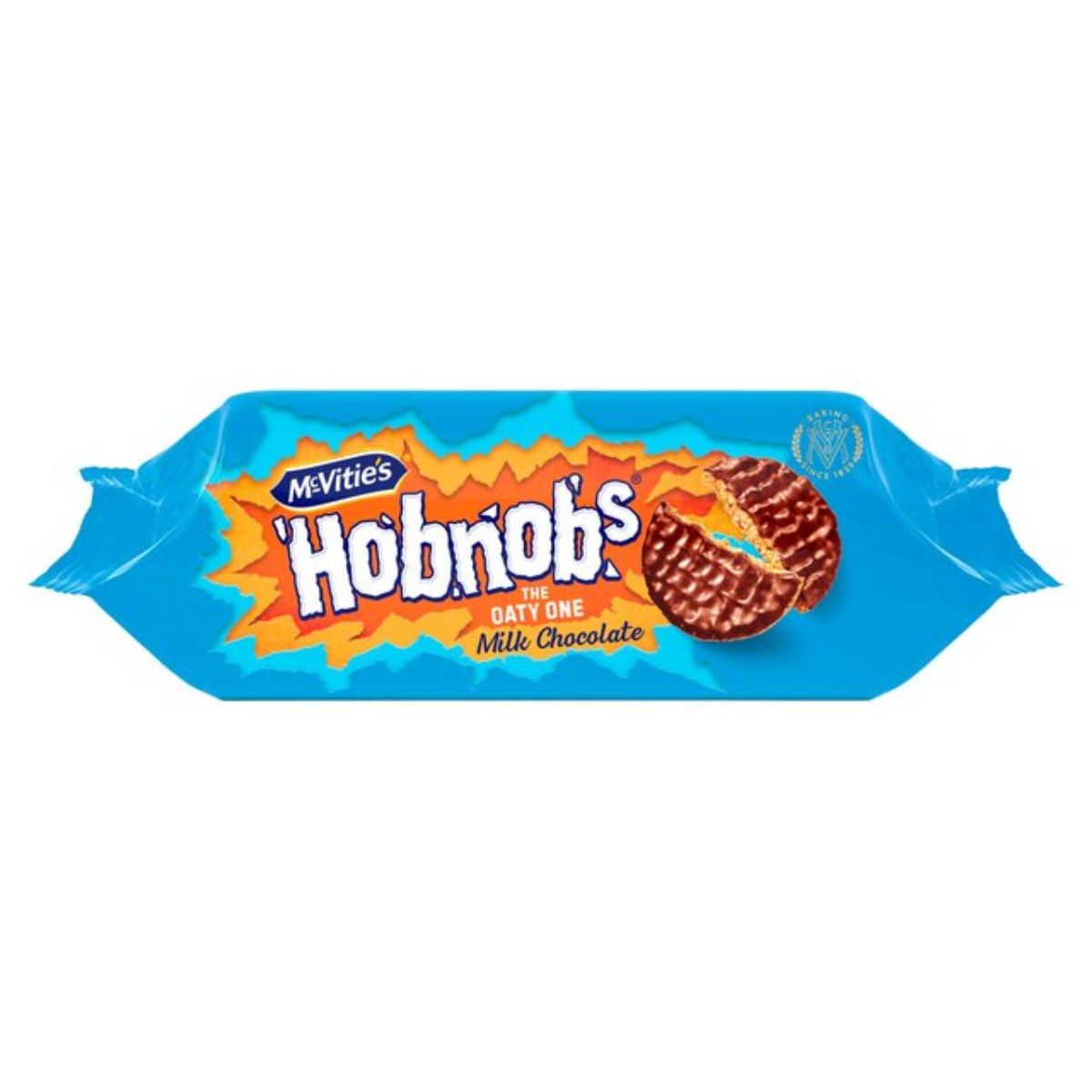 Mcvities - Hobnobs The Oaty One Milk Chocolate - 262g on a white background.