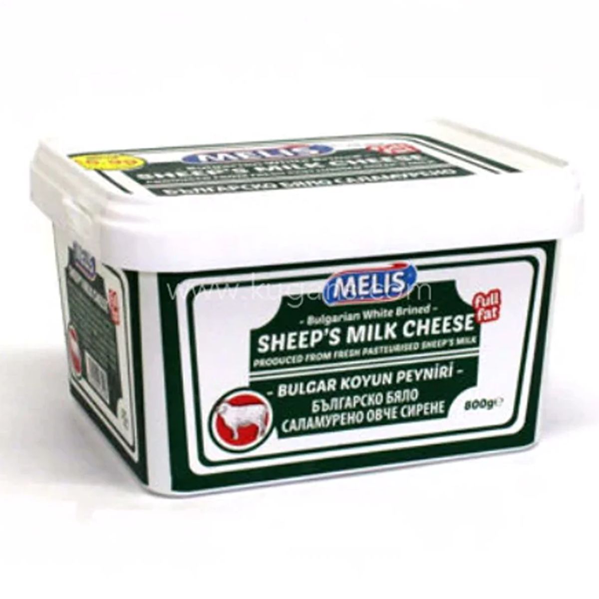 A container of Melis Bulgarian Sheep Cheese - 400g.