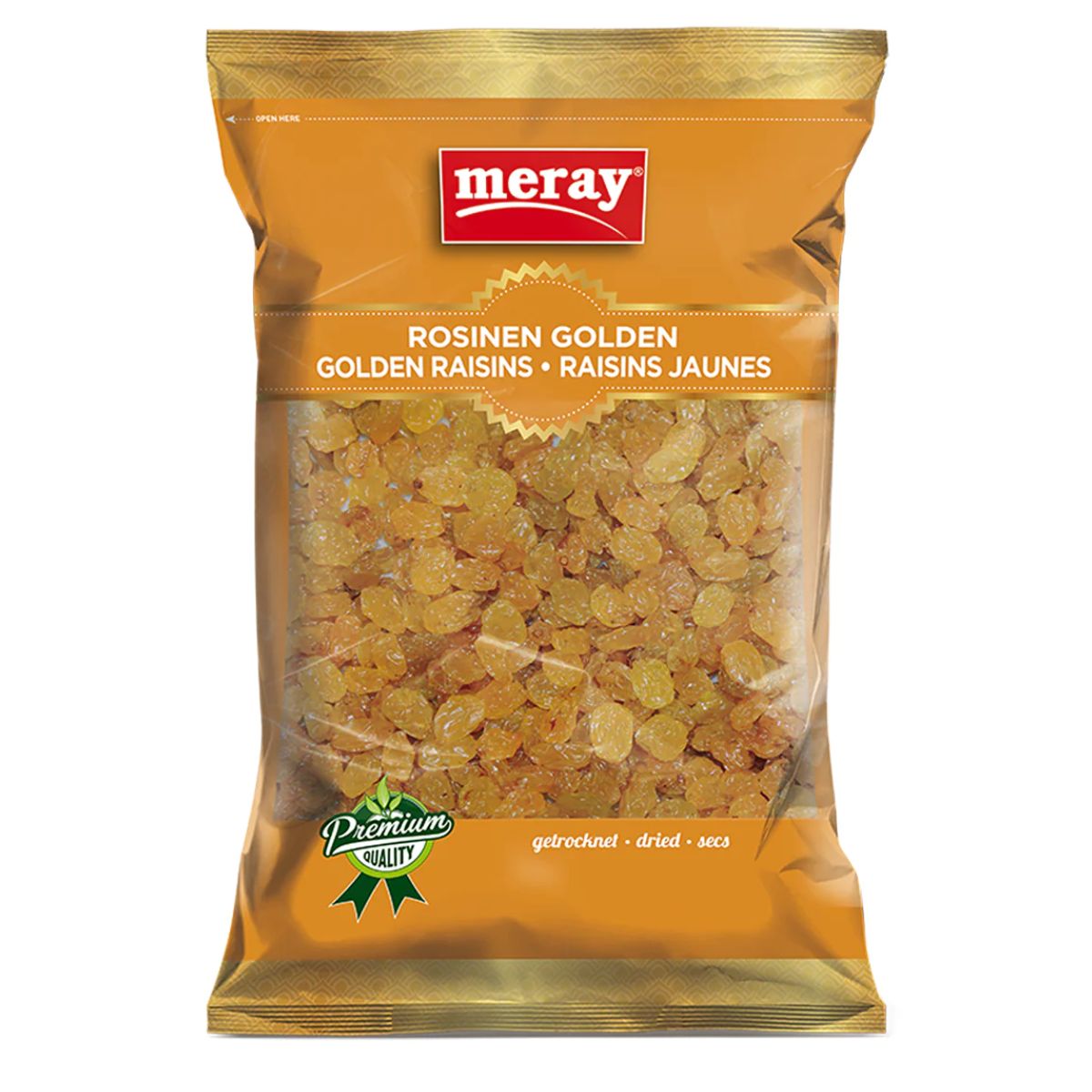 A package of Meray - Golden Raisins Jumbo - 150g.