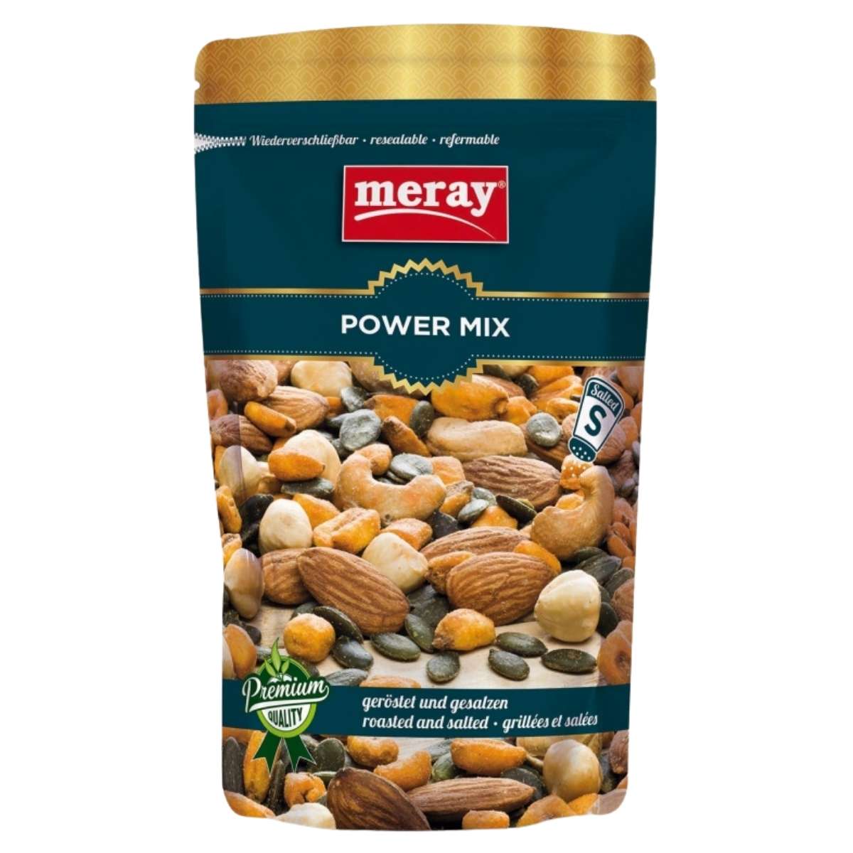 Packaged power mix with visible brand 'meray' on a white background