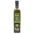 A 500ml bottle of Mila Greek Extra Virgin Olive Oil, with a black cap and green label featuring a tree, produced by Mila in the Peloponnese using cold extraction for premium quality.