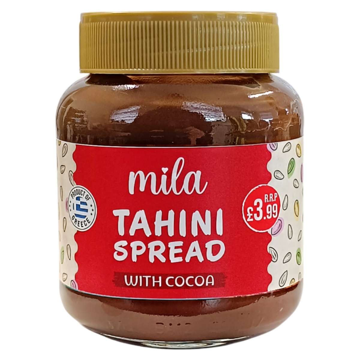 Try the Mila Tahini Spread With Cocoa, a delicious cocoa dip with a vibrant red label. Perfect for adding a rich, nutty twist to snacks and desserts, it’s priced at just £3.99 for 340g—an irresistible treat!.