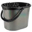 Murat - Mop Bucket with Patt - 15 Liters with an attached plastic wringer and a black handle.