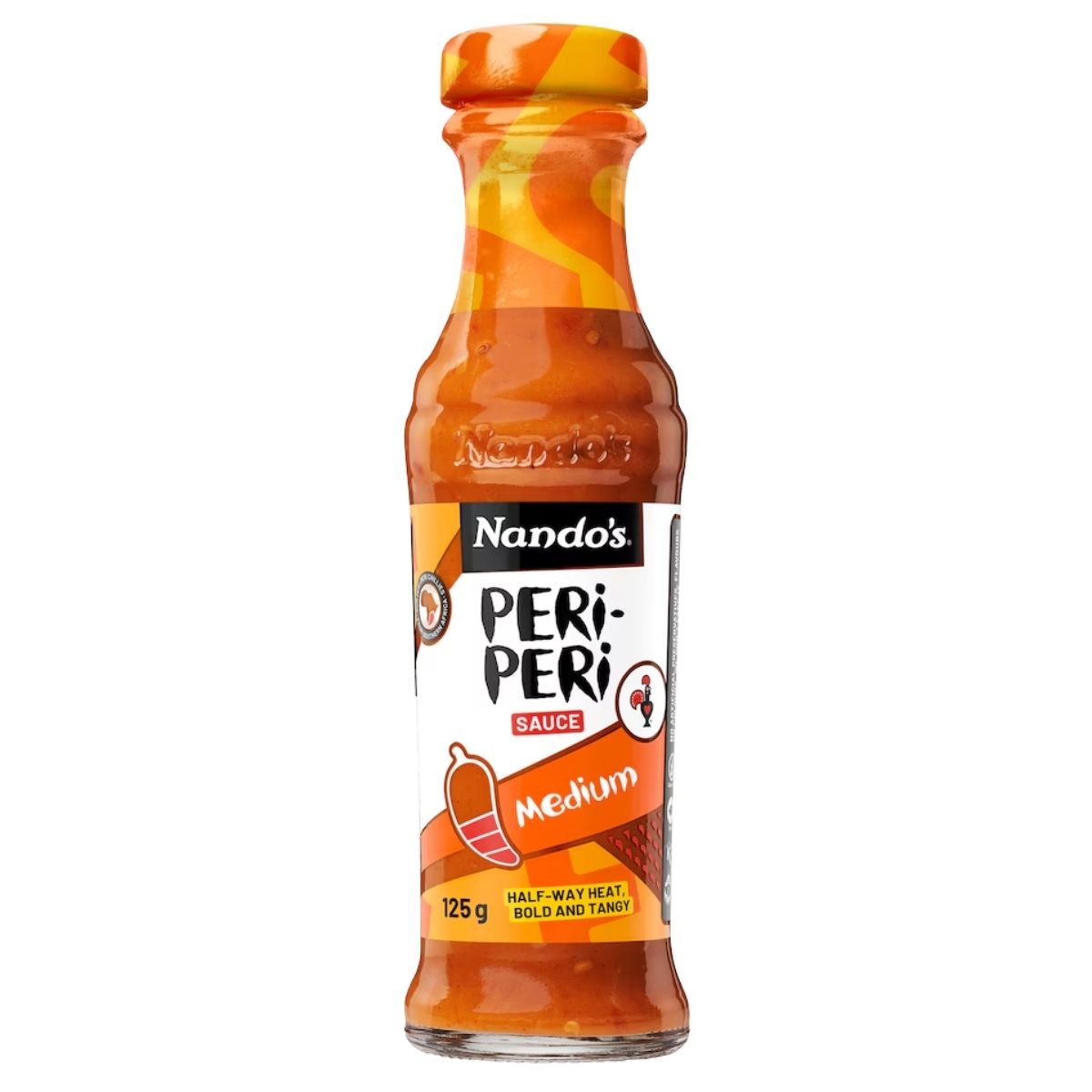 Nando's Peri-Peri sauce bottle on a white background