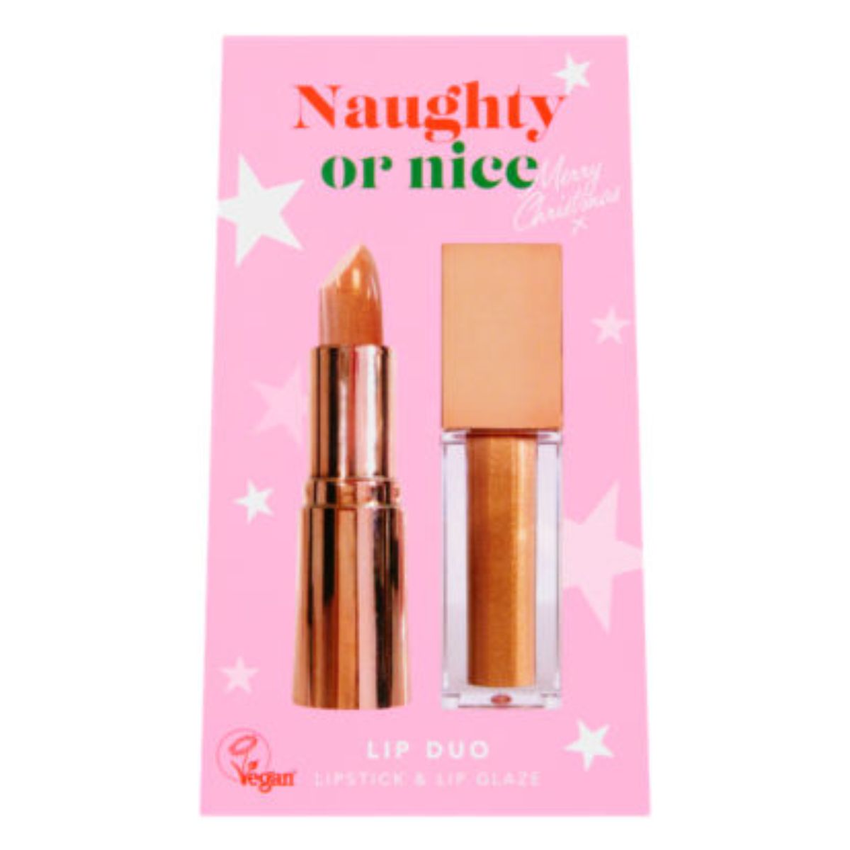 Naughty or Nice - Lipstick & Lip Glaze Duo - 1pcs lip duo.