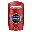 The invigorating Old Spice – Captain Scent of Fierce Ocean Deodorant Stick has a red stick with a blue nautical label, featuring the text: "24/7 FRESSHHH, Perfume Quality Scent, Scent of Fierce Ocean", and delivers long-lasting freshness.
