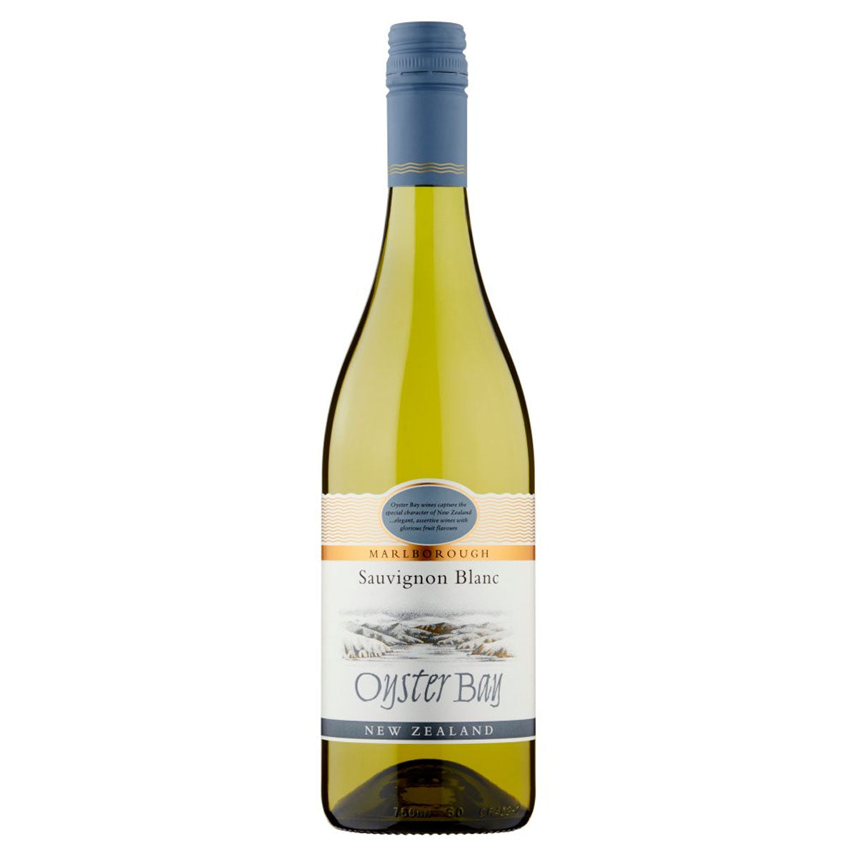 A bottle of Oyster Bay - Marlborough Sauvignon Blanc (13.0% ABV) - 750ml on a white background.