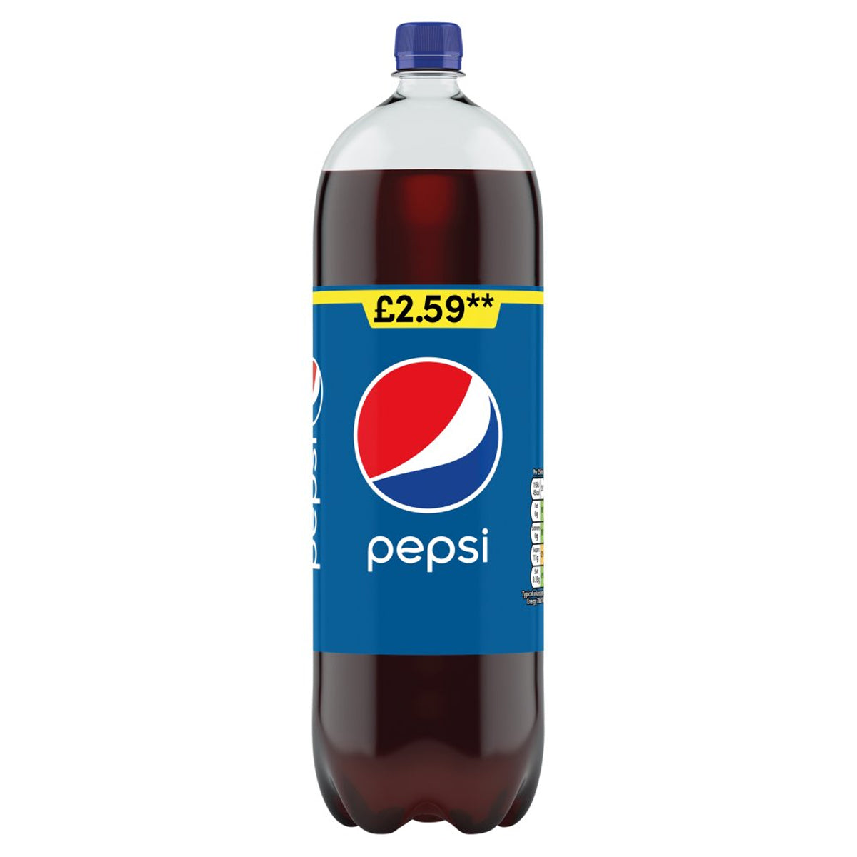 A bottle of Pepsi - Original - 2L on a white background.