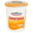A tub of Piatnica - Smietana Sour Cream - 400g on a white background.