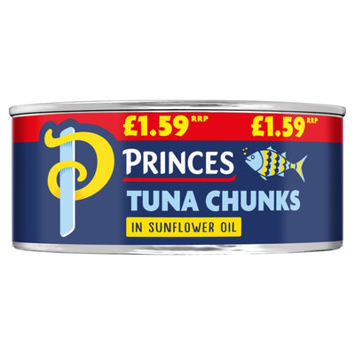 Princes - Tuna Chunks in Sunflower Oil - 145g tuna chunks in sunflower oil.