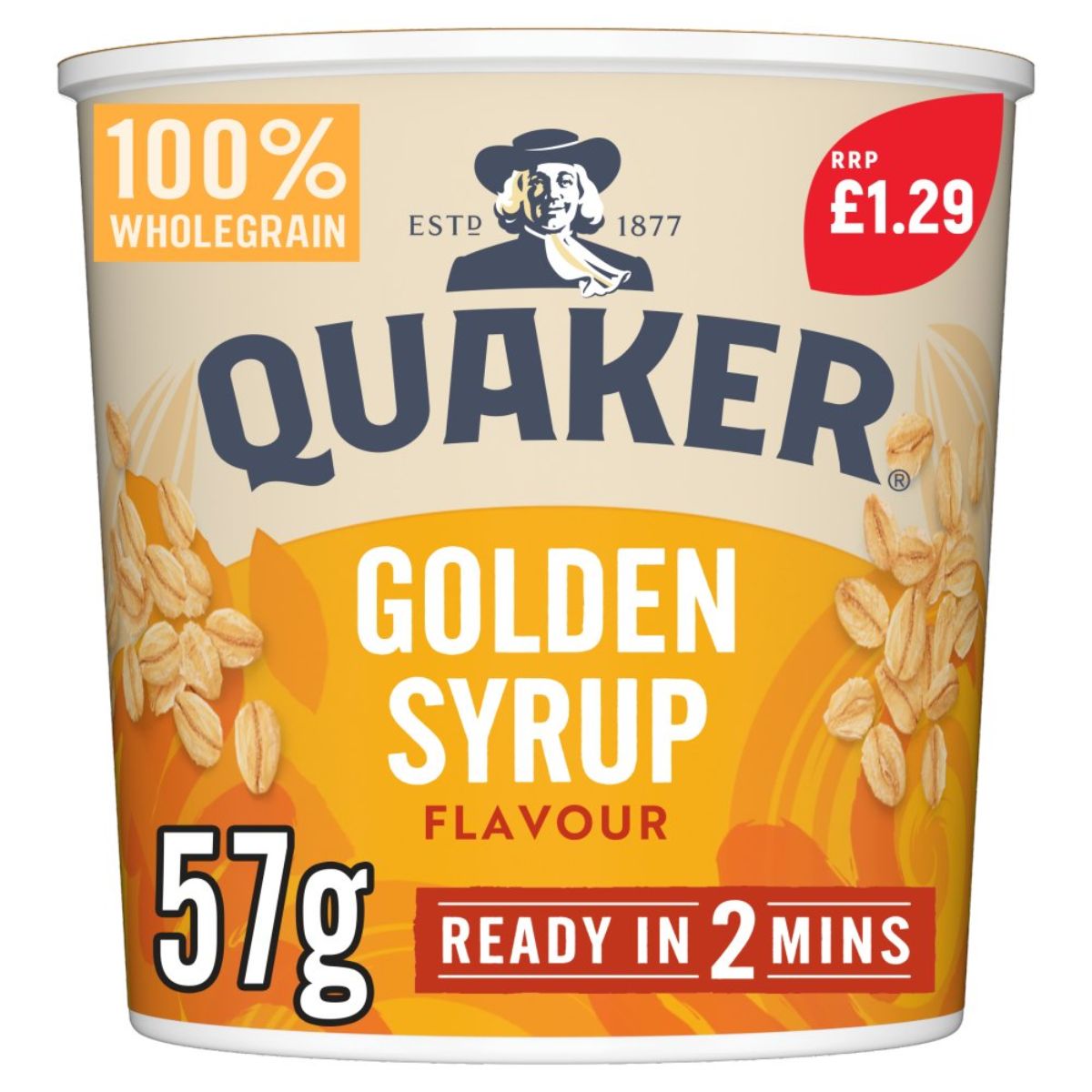 Quaker - Golden Syrup - 57g flavour ready in 2 minutes.