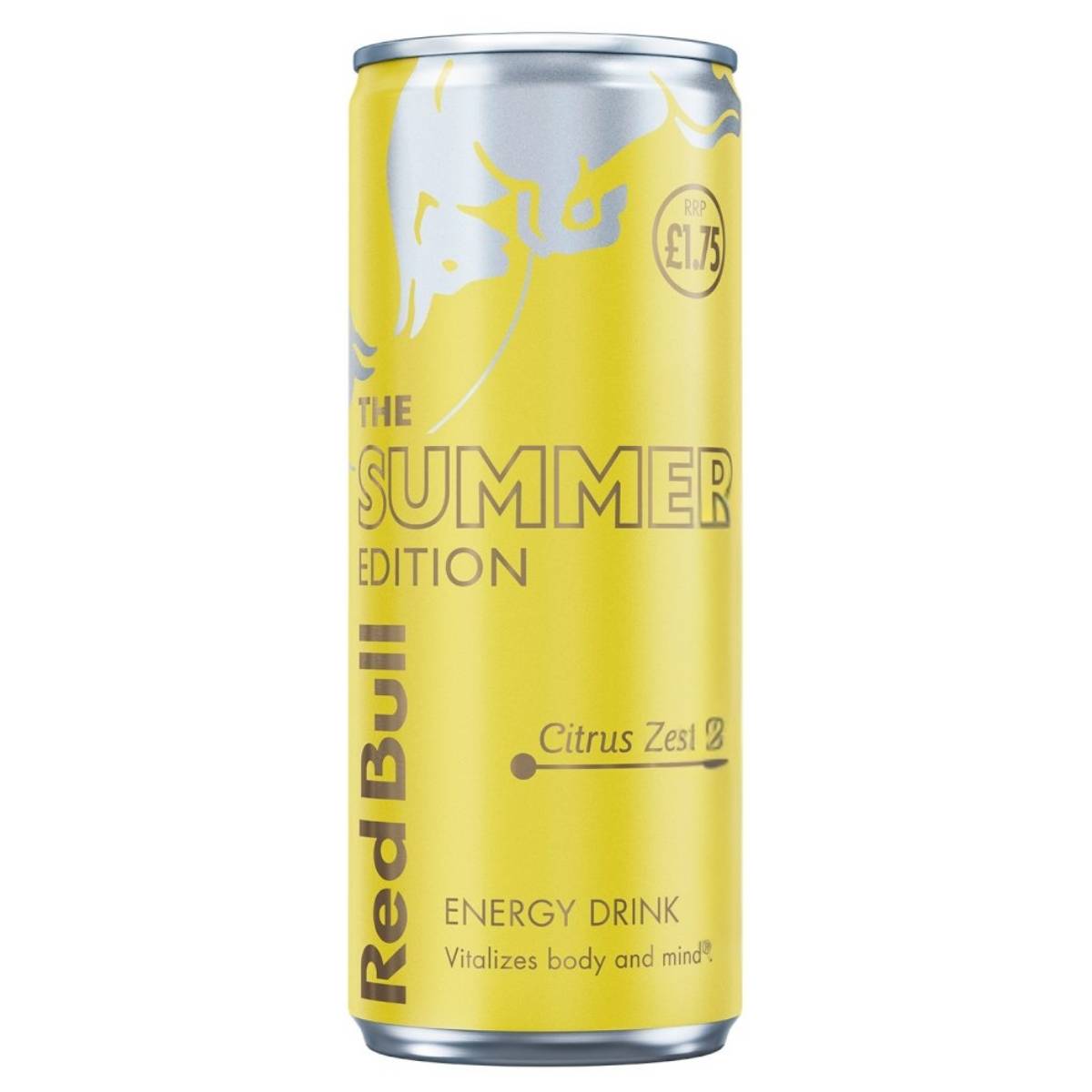 A 250ml can of Red Bull - Citrus Zest Energy Drink, priced at £1.75.