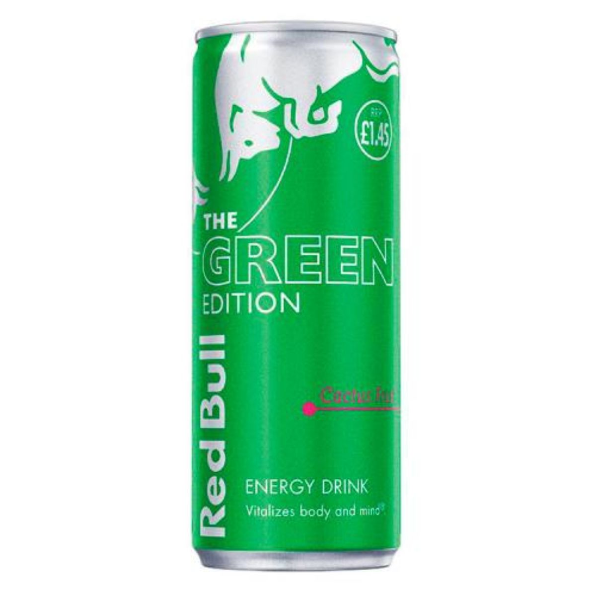 Red Bull - The Green Edition Cactus Fruit Energy Drink - 250ml can.