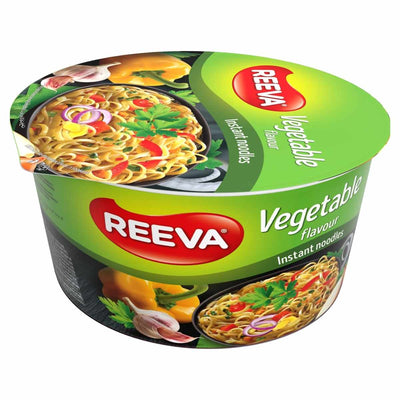 Reeva Vegetable instant noodles packaging on a white background