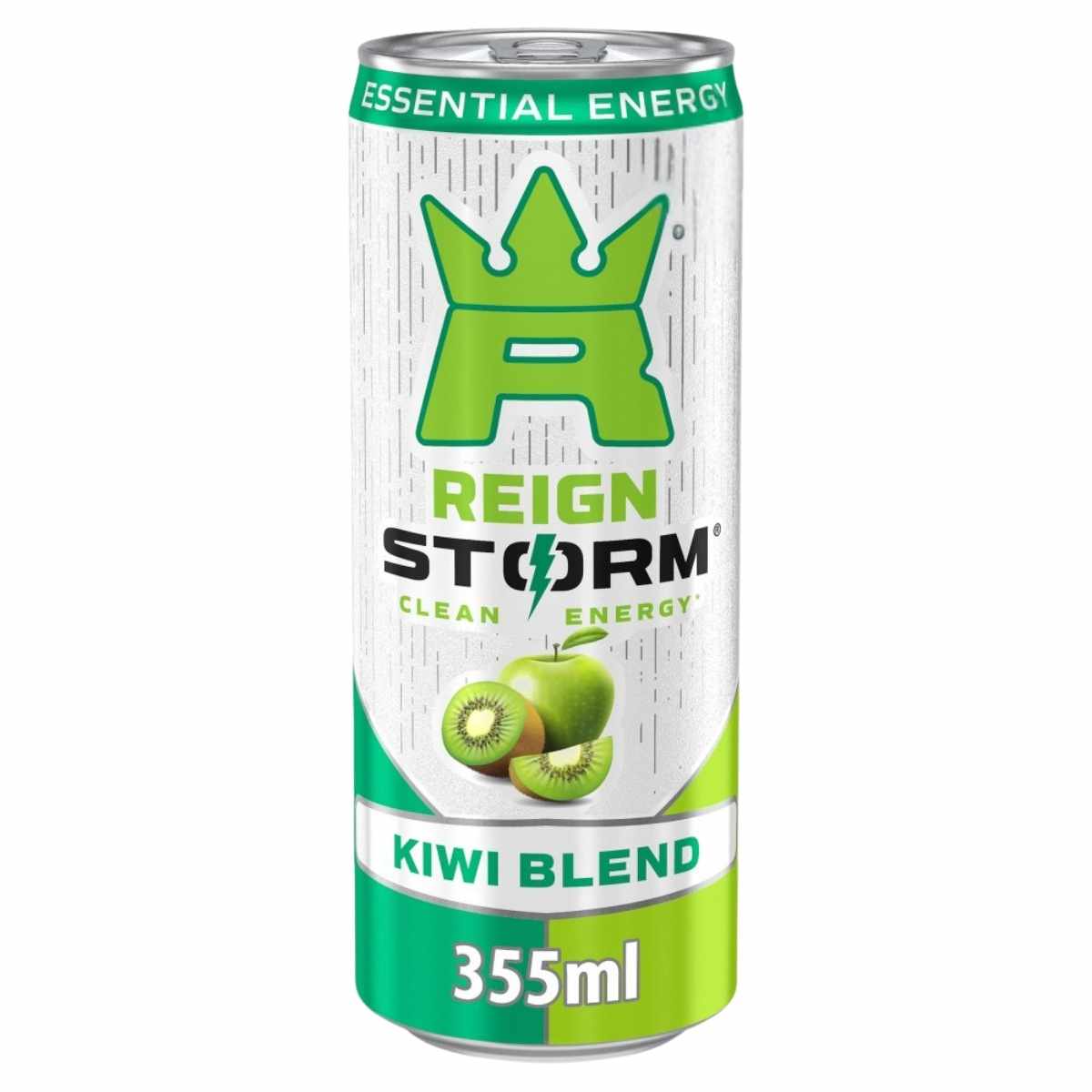 Reign Storm Kiwi Blend energy drink can on a white background