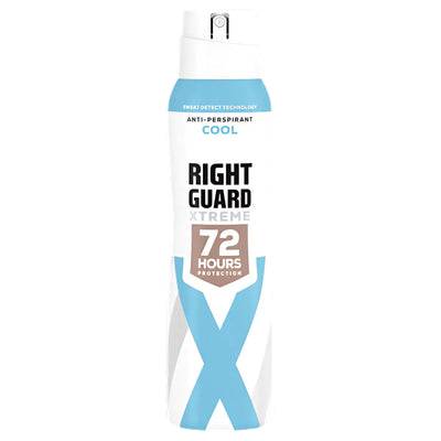 A 150ml can of Right Guard Xtreme Cool Anti-Perspirant Bodyspray delivers 72-hour protection and long-lasting freshness.