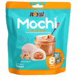 A 120g bag of royal family Peanut Butter Mochi features soft mochi pieces, a peanut butter jar, peanuts illustrated on the packaging, and notes 8 pieces inside. Product of Taiwan.