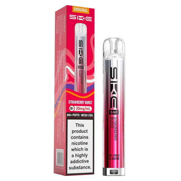 ske crystal vape strawberry burst SKE - Crystal Bar 600 Strawberry Burst Pod Vape Kit