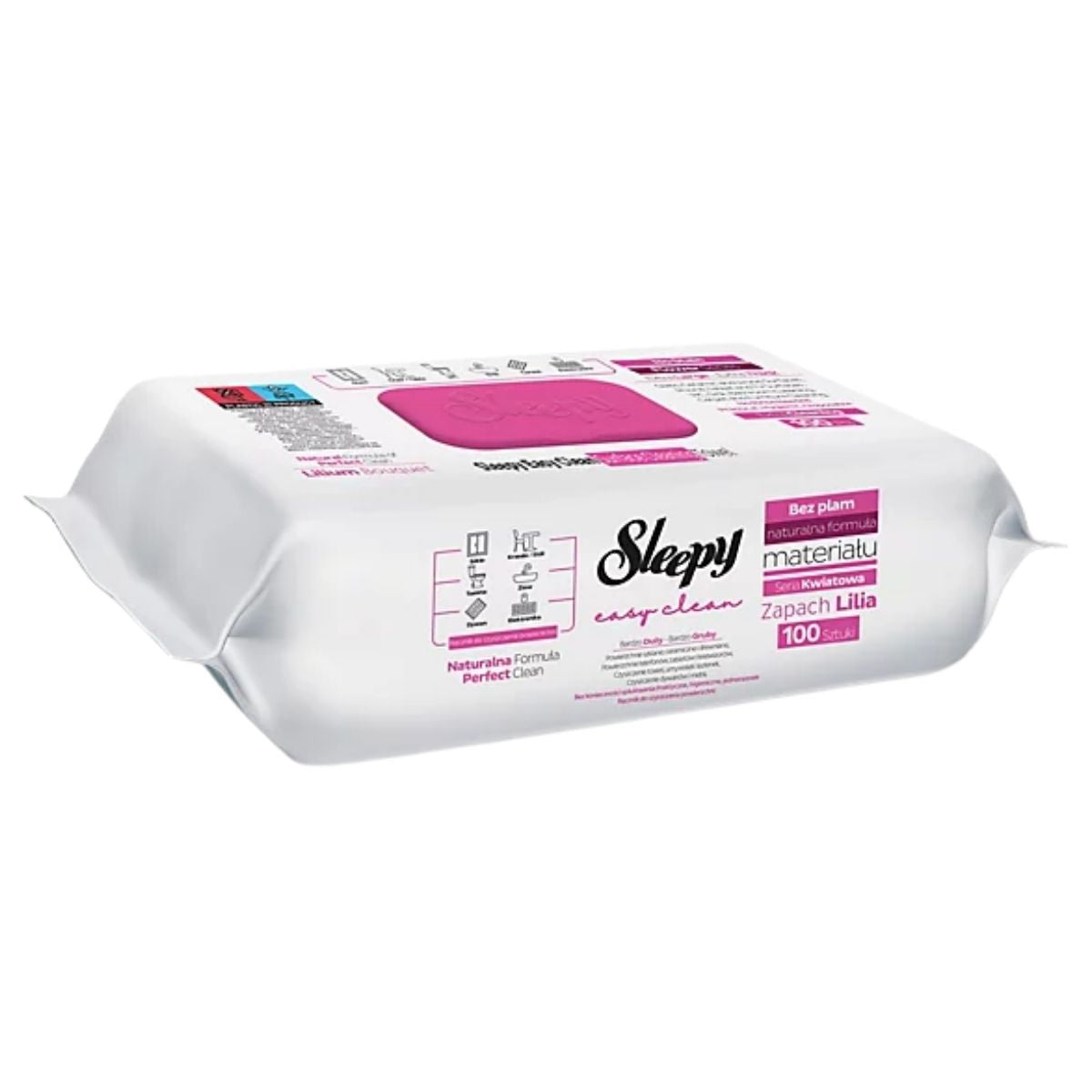 Package of Sleepy baby wipes on a white background
