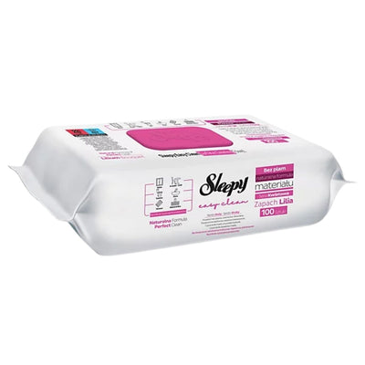 Package of Sleepy baby wipes on a white background