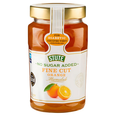 Stute - No Sugar Added Fine Cut Orange Marmalade (430g) delivers classic citrus flavor in every spoonful, with no sugar added for a lighter taste.