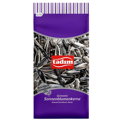 Purple package of roasted sunflower seeds with Tadim logo