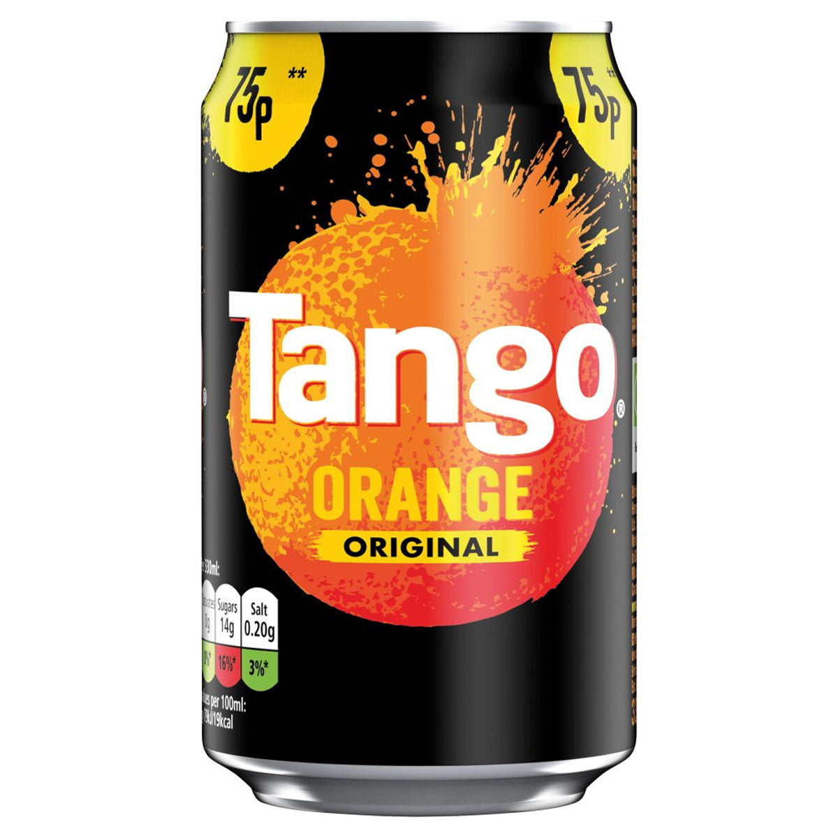 A Tango - Orange Original Can - 330ml on a white background.