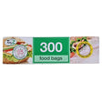 A "Tidyz - Food Bags - 300 Bags" box from Tidyz, featuring images of a sandwich and salad, offers extra value—ideal for kitchen organisation.