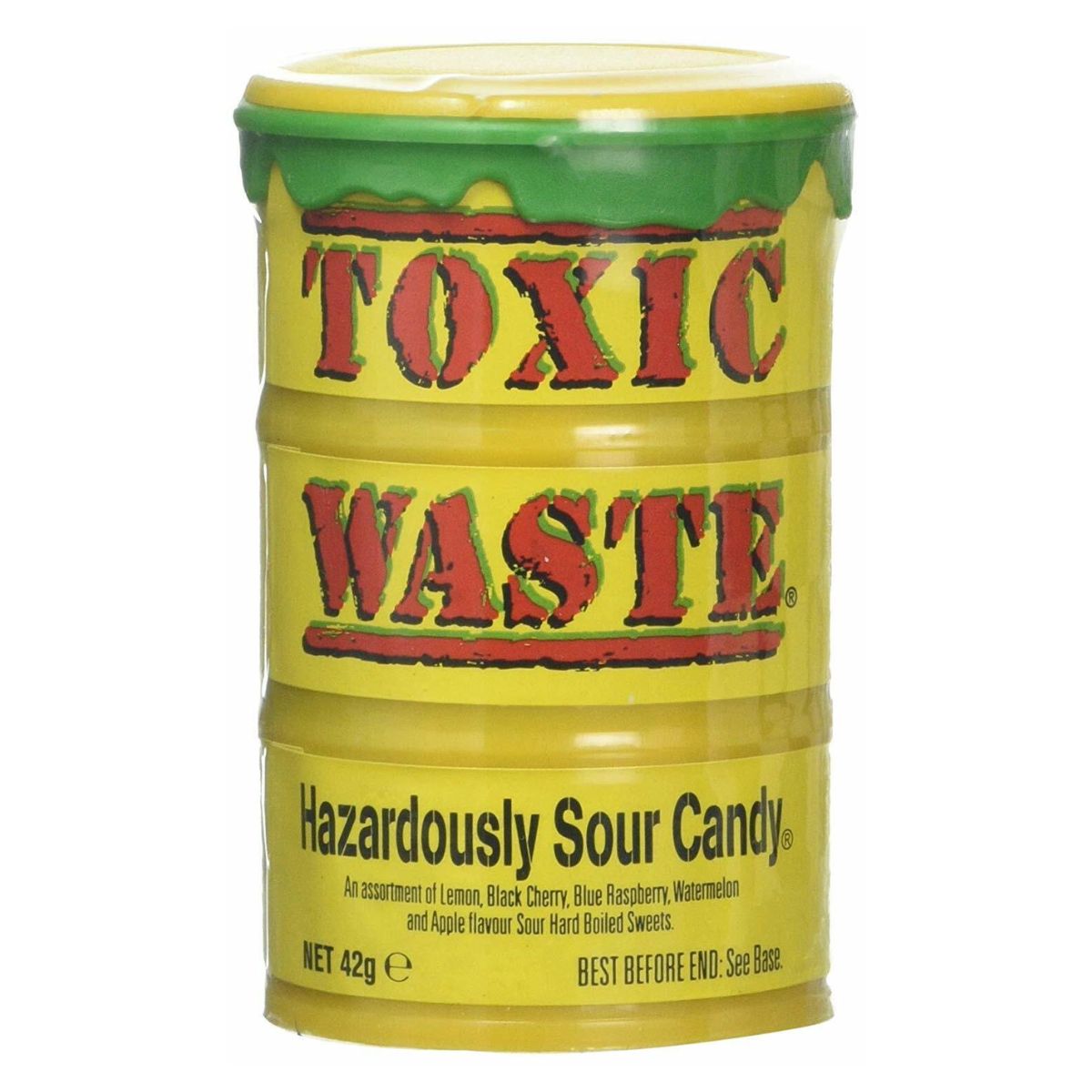 Toxic Waste - Yellow Drum Candy - 42g hazardous sour candy.