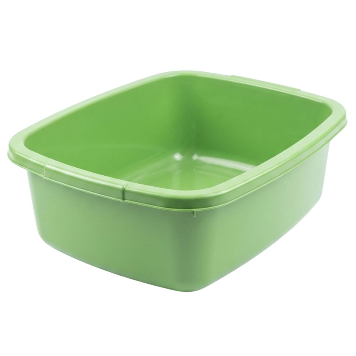 The THL - Washing Up Bowl Green by THL features a rectangular green plastic design with rounded corners, shown from a side angle on a white background—perfect as a kitchen sink bowl for any Turkish home.