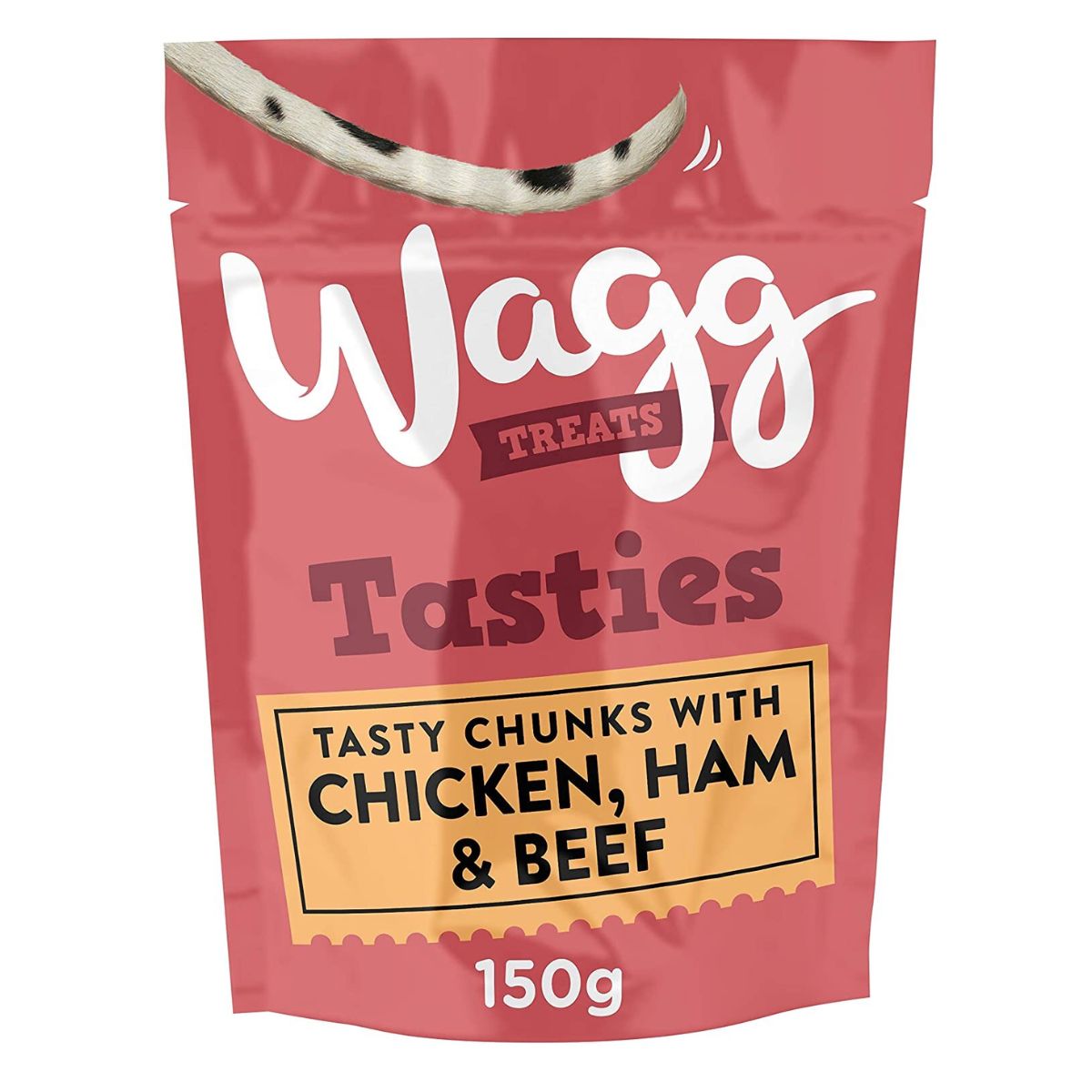 Wagg - Tasties Tasty Chunks Treats - 150g with chicken and ham.